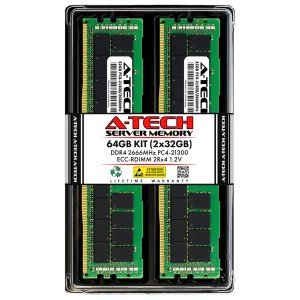 A-Tech 64GB DDR4 2666MHz ECC Server RAM