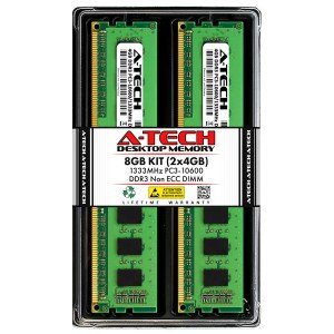 A-Tech 8GB DDR3 1333MHz Dual-Channel RAM