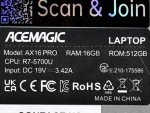 AceMagic AX16 Pro 16" AMD Ryzen 7 Laptop
