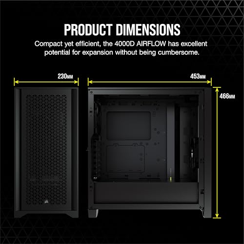 Corsair 4000D Airflow Black Mid-Tower Case