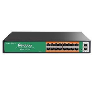 Reidubo 18-Port Gigabit PoE Switch, 250W
