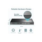 TP-Link 16 Port Gigabit PoE Switch with Uplinks