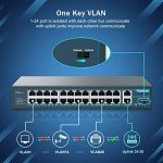 YuanLey 26-Port PoE Switch with Gigabit Uplinks