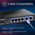 TRENDnet 6-Port 10G Network Switch, Black