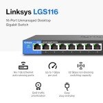 Linksys LGS116 16-Port Gigabit Ethernet Switch