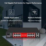 18-Port Gigabit Ethernet PoE Switch with Uplinks