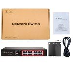 18-Port Gigabit Ethernet PoE Switch with Uplinks