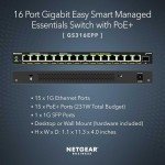 NETGEAR 16-Port Managed PoE Gigabit Switch