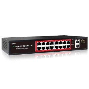 16-Port PoE Switch with Gigabit Uplink and SFP