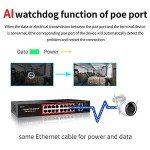 16-Port PoE Switch with Gigabit Uplink and SFP