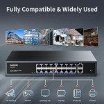 Aumox 18-Port Gigabit PoE Switch, 250W