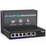 10Gbe Unmanaged Ethernet Switch with 6 Ports