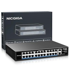 24-Port PoE Switch with 2 Uplink Ports