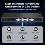 24-Port 2.5Gb Ethernet Network Switch - Fanless Design