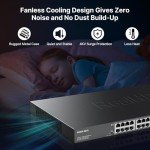 24-Port Gigabit PoE Network Switch with Uplinks