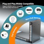 24-Port PoE Switch with 2 Uplink Ports