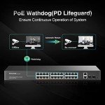 MokerLink 24-Port Gigabit PoE Network Switch