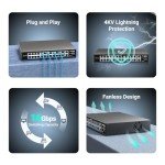 24-Port PoE Switch with 2 Uplink Ports