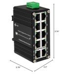 10-Port Gigabit Ethernet Unmanaged Industrial Switch