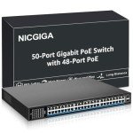 48-Port Gigabit PoE+ Switch with SFP Ports