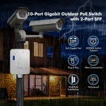MokerLink 10-Port Outdoor Gigabit PoE Switch