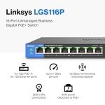Linksys 16-Port Gigabit PoE Network Switch