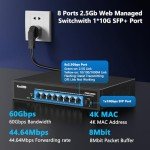 8-Port 2.5G PoE Managed Switch with 10G SFP