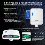 MokerLink 10-Port Outdoor Gigabit PoE Switch
