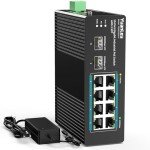 YuanLey 10-Port Unmanaged PoE Gigabit Switch