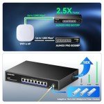 AUMOX 9-Port 2.5G PoE Network Switch