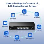 AUMOX 9-Port 2.5G PoE Network Switch