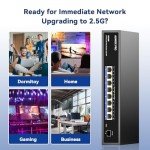 AUMOX 9-Port 2.5G PoE Network Switch