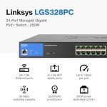 Linksys 24-Port Managed Gigabit PoE+ Switch
