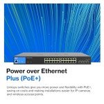 24-Port Managed Gigabit PoE+ Switch with 10G Uplinks