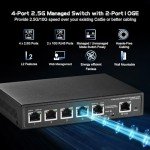 Binardat 4-Port 2.5G Fanless Managed Switch