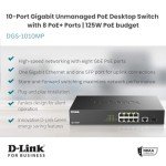 D-Link 10-Port Gigabit PoE Switch, Rackmount