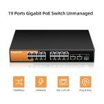keepLiNK 16-Port Gigabit PoE Switch, 240W