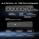 Binardat 4-Port 2.5G Fanless Managed Switch