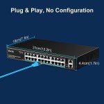 VIMIN 24-Port Gigabit PoE Ethernet Switch