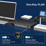 VIMIN 24-Port Gigabit PoE Ethernet Switch
