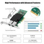 Vogzone Intel X550-T2 10Gb Ethernet Network Card