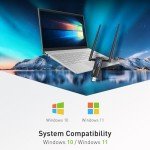 EDUP WiFi 6E Adapter AX3000M for PC