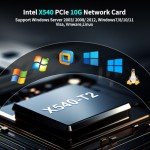 10Gb Dual LAN PCIe Network Card, Intel X540
