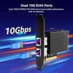 10G PCI-E Network Card with Dual RJ45 Ports
