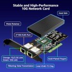 10G PCI-E Network Card with Dual RJ45 Ports