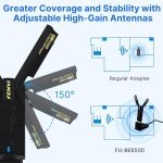 WiFi 7 USB Network Adapter for Gaming 6500Mbps
