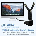 WiFi 7 USB Network Adapter for Gaming 6500Mbps