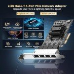 Binardat 4-Port 2.5G PCIe Network Adapter