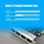 GLOTRENDS 4-Port 2.5Gbps PCIe Ethernet Card