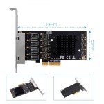 GLOTRENDS 4-Port 2.5Gbps PCIe Ethernet Card
